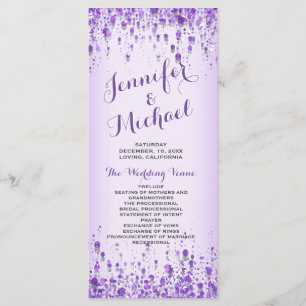 Wedding Program   Lavender Confetti
