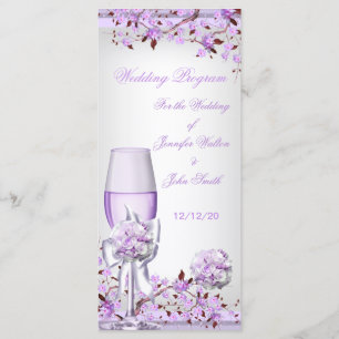 Wedding Program Lavender Purple Lilac Blossom 4