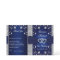 Wedding Program | Navy, Silver Floral, Hearts