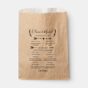 Wedding Program Order of Events Confetti Favour Bag