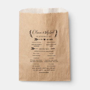 Wedding Program Order of Events Confetti Favour Bag