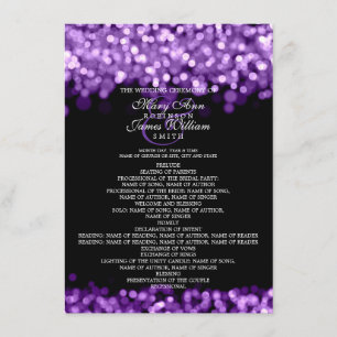 Wedding Program Purple Lights
