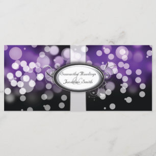 Wedding Program - Purple & Silver Bright Lights