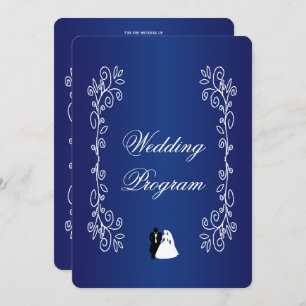 Wedding Program Royal Blue Coloured Bride Groom