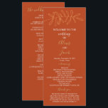 Wedding Program - Rust<br><div class="desc">Perfect Item for Your Special Day!  Check out other matching items: https://www.zazzle.com/store/bdp_designs/products?cg=196801894259091370</div>