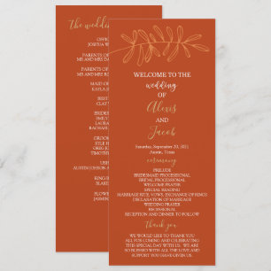 Wedding Program - Rust