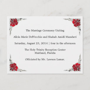 Wedding Program Shalicia Postcard