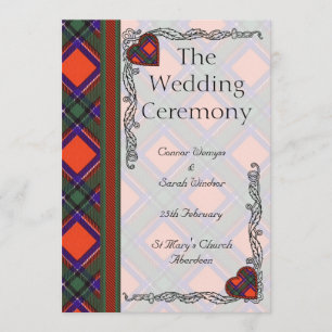 Wedding program -  Sinclair Scottish Tartan