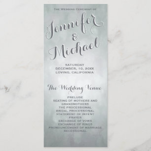 Wedding Program   Subtle Silver Highlights