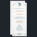 Wedding Program Teal and Gold Template<br><div class="desc">Editable Teal and Gold Wedding Program,  Printable Aqua and Gold Template,  Wedding Turquoise Gold Ideas,  Teal Gold Printed Wedding Program
Wedding Teal and Gold Cards |  | Modern Turquoise  Wedding Program | Handwriting Wedding | Minimalist Wedding Program</div>