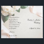 Wedding Program Template Ceremony Modern White<br><div class="desc">This modern white wedding program is a template for you to give to your guests. Just replace our text with yours for a totally customizable wedding program.</div>