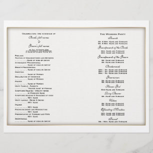 Wedding program template (four)