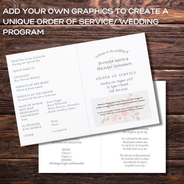 Wedding Program Template Order of Service (Creator Uploaded)