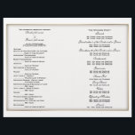 Wedding program template (two)<br><div class="desc">A "wedding program" with fully customizable templates enabling you to create the perfect program for guests. DESIGN - An elegant see through inlay is trimmed with a faux gold edge and is set against a background that may be changed to any colour of your choice. CUSTOMIZE IT: Add your own...</div>