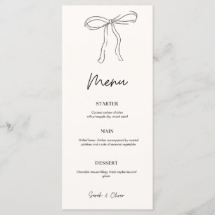 Wedding Program Timeline – Minimalist Bow & Elegan