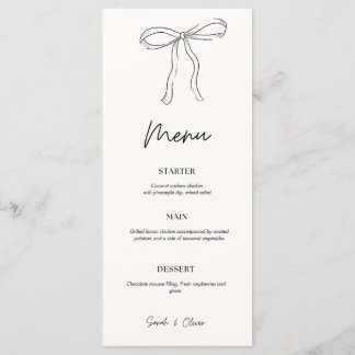Wedding Program Timeline – Minimalist Bow & Elegan