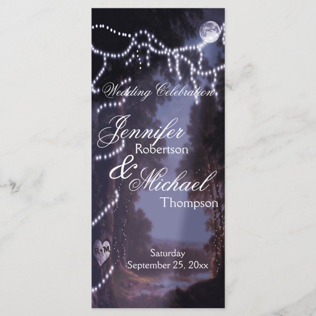Wedding Program | Tree  Lights (Front)