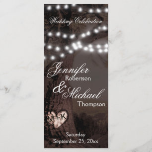 Wedding Program Tree with Party Lights