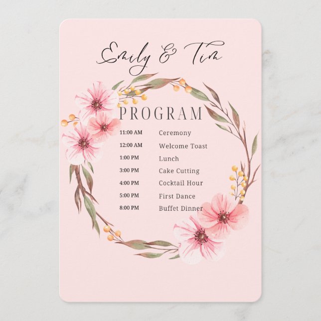 Wedding Programs (Front)