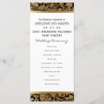 Wedding Programs | Golden Floral Damask on Black<br><div class="desc">Golden Floral Damask on Black Wedding Programs design by StonkingStuff! Please note that all Zazzle products are flat printed and so the golden gradients here are digital effects. There is no actual gold foil on the products. Thank you.</div>