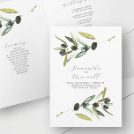 Wedding Programs Watercolor Olive Folded<br><div class="desc">These folded wedding programs feature watercolor olive branches. Use the template fields to add your custom text. A unique and botanical choice for rustic weddings. 

Original watercolor art and design by Victoria Grigaliunas of Do Tell A Belle. Explore the full matching olive branch wedding stationery suite here:
https://www.zazzle.com/collections/rustic_wedding_ideas_watercolor_olive_branch-119151338630521792</div>