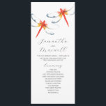 Wedding Programs Watercolor Red Dragonfly<br><div class="desc">These wedding ceremony programs feature unique watercolor red dragonflies. Use the template fields to add your order of service. The card reverses to space to add your wedding party details. Order tea length printed cards or printable wedding programs. A charming choice for dragonfly themed weddings. To see more unique designs...</div>