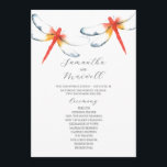 Wedding Programs Watercolor Red Dragonfly<br><div class="desc">These wedding ceremony programs feature unique watercolor red dragonflies. Use the template fields to add your order of service. The card reverses to space to add your wedding party details. Order 5x7 printed cards or printable wedding programs. A charming choice for dragonfly themed weddings. To see more unique designs like...</div>