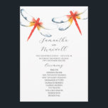 Wedding Programs Watercolor Red Dragonfly<br><div class="desc">These wedding ceremony programs feature unique watercolor red dragonflies. Use the template fields to add your order of service. The card reverses to space to add your wedding party details. Order 5x7 printed cards or printable wedding programs. A charming choice for dragonfly themed weddings. To see more unique designs like...</div>