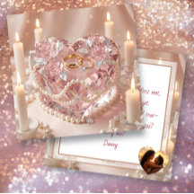 Wedding Proposal | Crystalline Heart Cake & Rings
