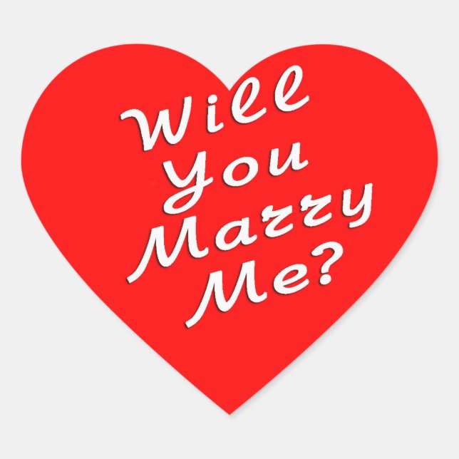 Wedding Proposal - Will You Marry Me? Sticker (Front)