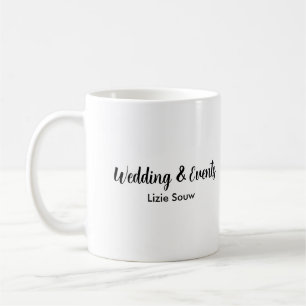 Wedding purple and white coffee mug