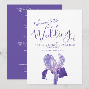 Wedding purple iris flower art program