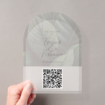 Wedding QR Code Acrylic Invitation