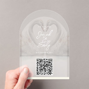 Wedding QR Code Acrylic Invitation
