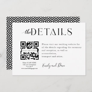 Wedding QR CODE Website Enclosure Card