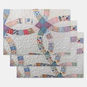 Wedding Quilt Photo Wrapping Paper Sheet