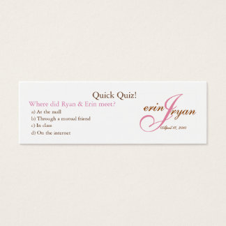 Wedding Quiz Card