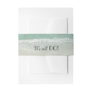 Wedding Quote and Ocean Watercolor Invitation Bell Belly Band