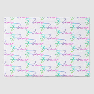Wedding Rainbow Forever Script Tissue Paper