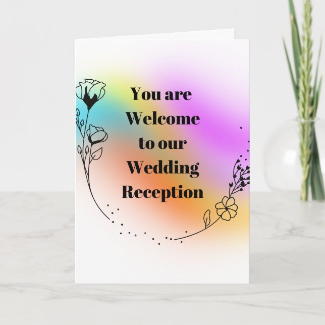 Wedding Reception Card (Front)