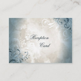 Wedding Reception Card Elegant Vintage Foliage