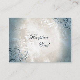 Wedding Reception Card Elegant Vintage Foliage