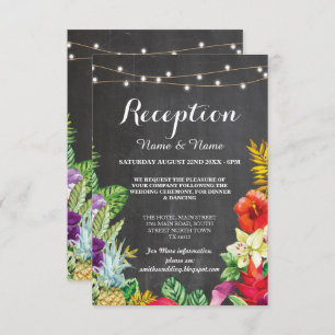 Wedding Reception Cards Aloha Luau Tropical