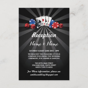 Wedding Reception Cards Las Vegas Casino