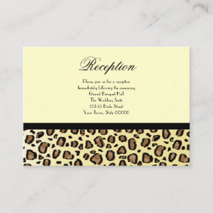 Wedding Reception Cards Leopard Print