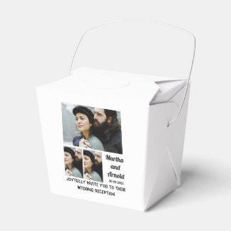 Wedding Reception custom 3 Photo Collage Favor Box