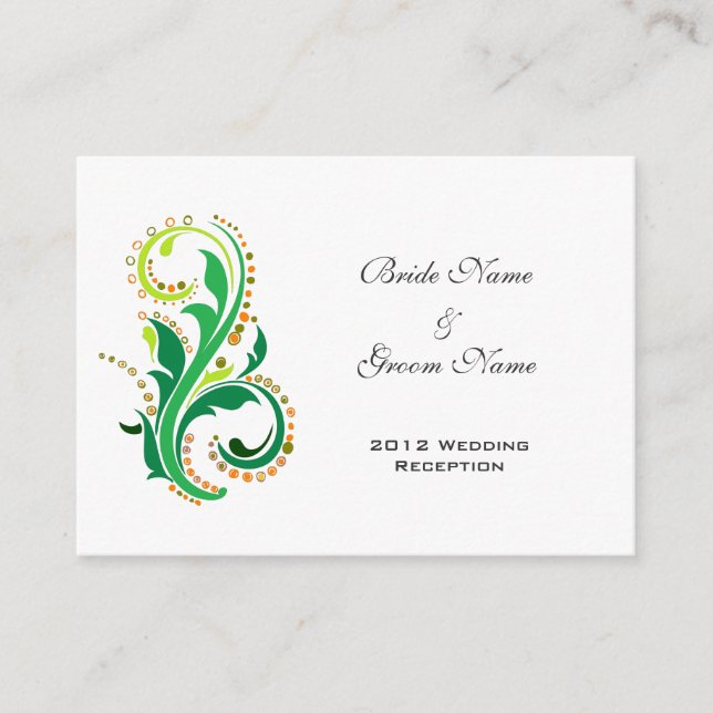 Wedding reception detail cards. enclosure card (Front)