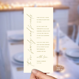 Wedding Reception Dinner Modern Thank You Card