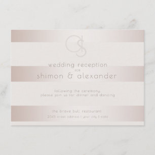 Wedding Reception   Elegant Modern Blush Pearl Enclosure Card