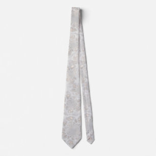 Wedding Reception Elegant White Silver Gold Simple Tie